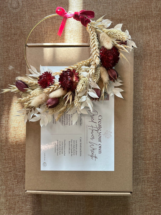 Half Moon Dried Wreath Kit – Make Your Own